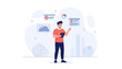 © Arjuna - Man presenting data charts and graphs for business analysis
