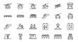 © Janahchan - Collection of hand drawn transportation and infrastructure icons.