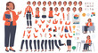 © tynyuk - Office female manager character creation kit with poses and gestures