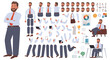 © tynyuk - Office manager character creation kit with poses and gestures