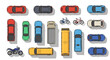 © Tuhin - Collection of various vehicles seen from above.