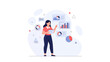 © Kael - Woman analyzing data charts and reports with tablet, business analytics concept