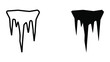 © Marom Ali Stock - Icicle illustrations in black and white on white background