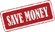 © SHAH NIPU - Vibrant red save money stamp for financial savings and discounts