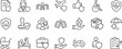 © MDSHAHIN - Insurance line icon set. Modern outline vector symbols for finance, safety, and protection use.