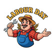 © Panggah - Labour Day Mascot Farmer with Wrench and Wheat
