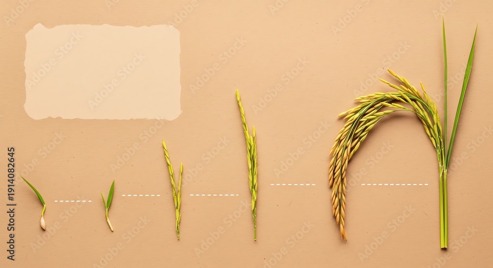 Rice Growth Stages: A visual guide depicting the life cycle of a rice ...