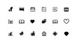 © Supardi - Diverse set of black and white line icons for user interface, web, mobile applications, business, communication, and digital design projects