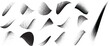 © miloje - Distorted irregular shapes collection . Noisy design . Noise destroyed logo . Trendy grainy shapes set . Graph print texture .Spray effect .Grunge texture . Distressed element .vector