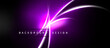 © antishock - Abstract purple light streaks over black background. Modern design element, vibrant energy radiates from central point. Simple, elegant.