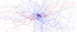 © artyway - Blood Vessel Vein Wireframe Background, Micro Vascular Veins Lines Structure, Cardio Surgery Medicine Concept. Medical Endovascular Neurovascular Science Therapy Graphic. Vector Illustration.