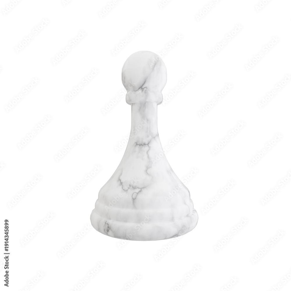 Pawn Object Chess Marble Pawn – 3D Volumetric Object on Transparent Background for ...