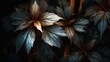 © darshika - Textured Leaves in Dark Moody Setting
