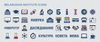 © Pawellpi Design - Creative icons representing various fields of study and research at Belarusian Institute showcasing culture, science, and education initiatives