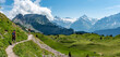 © imagoDens - Schynige Platte, Switzerland - August 13, 2025 - Hikers at the Schynige Platte in the Bernese highland