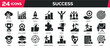 © Abbasy  Kautsar - Success solid icons collection. Perfect pixel on transparent background. Vector illustration