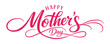 © shiblutheprince - Happy Mother's Day Pink Calligraphy Typography Lettering Design isolate on transparent background for Greeting Card, Poster, Banner and Celebration Branding Use