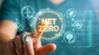 © yoyoy - Net zero carbon emission interface with futuristic style for sustainability
