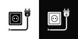 © Mia - Electrical Outlet Icon White And Black Background Style
