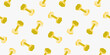 © Faisal Amru - seamless pattern with yellow dumbbells on a light background.