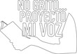 © md - No grito proyecto mi voz frase divertida tipografía vectorial