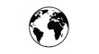 © Tm Studio - A simple black and white illustration depicting the earth and its continents