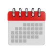 © sujon1638 - A red calendar icon with a white background and a red border. isolated on transparent background
