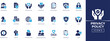 © SokretiRani - Privacy policy and data protection solid icon set for legal terms, document, policy, safe, government, law, and GDPR compliance security symbols.