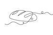 © Habiza19721 - Long loaf bread icon continuous one line drawing and minimalist style isolate outline vector