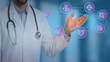 © gallery - doctor diagnoses the patient's illness using modern technology.