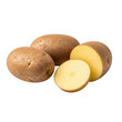 © Sufia - Freshly harvested potatoes with one cut in half showing its starchy interior isolated on transparent background