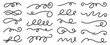 © top dog - Calligraphic swirl dividers collection. Elegant black decorative lines with curls and loops. Ornamental elements for invitations and branding