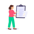 © vector - Eligibility For Benefits, determining employee qualification criteria, Flat vector character illustration
