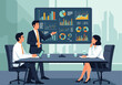 © killa - Business Presentation with Charts and Graphs in a Modern Office Setting