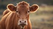 © AbstractAI - Pleasant red cow with soft features and a warm friendly expression