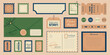 © Diana Berber - Postage and travelling cards, postcards, stamps, and marks. Vector design elements and templates for vacations and sending packages.
