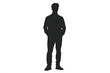 © Amrita - Silhouette of a Standing Man: A sleek silhouette captures a man standing, with hands casually in pockets, offering a sense of poise and contemplation.