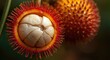 © vxnaghiyev - Sweet tropical rambutan close up revealing juicy inside and organic farm origin