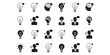 © MD - Business idea generation icon set creative solution and innovation light bulb and brain vector collection