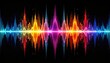 © FACTORY GRAPHICA  - Colorful audio spectrum on a dark background, representing sound waves