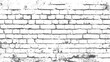 © VECTOR HOUSE - Old brick wall background. Black and white grunge texture. Vector distressed overlay brick wall old texture. Grunge abstract background.
