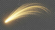 © ijaz - Golden light trails with sparkling particles on dark background