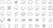 © EdGe Creative - Hand drawn weather doodle icon set with clouds, rain, lightning, wind, snow, sun