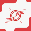 © Unip - Abstract Red And White Intertwined Rings With Streaks Logo Design