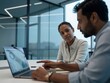 © kittipoj - Talking in Office with Laptop for Executive Business Discussion and Training with office, training, talking, laptop, business, discussion, executive