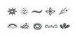 © Pointer Marker - Decorative silhouette icon set. Swirl, sparkle, flourish elements for design projects.
