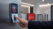 © YURY YUTY - Person failing biometric authentication, access denied on security scanner