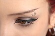 © New Africa - Woman with eyebrow piercing and perfect makeup, closeup