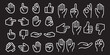 © Daishin - Hand Gestures Line Icons. Editable Stroke. Pixel Perfect. For Mobile and Web. Contains such icons as Gesture, Hand, Charity and Relief Work, Finger, Greeting, Handshake, A Helping Hand, Clapping, Team