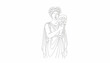 © Cavina - Ancient Greek Muse Holding Sad Tragedy Mask, Symbol of Theater and Drama